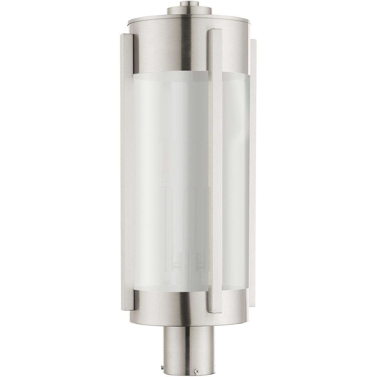 Sheridan 3 Light 22 inch Brushed Nickel Outdoor Post Top Lantern