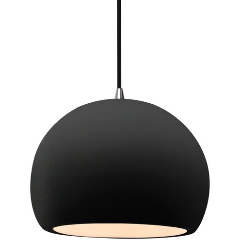 Radiance LED 10 inch Carbon Matte Black and Brushed Nickel Pendant Ceiling Light