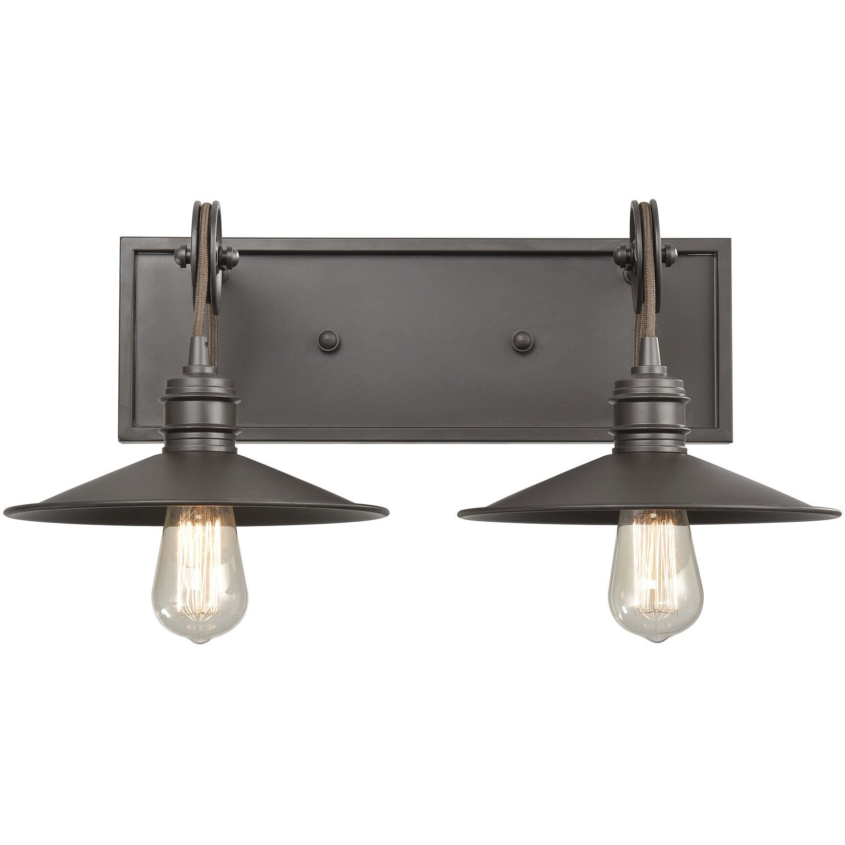 Spindle Wheel 2 Light 20 inch Oil Rubbed Bronze Vanity Light Wall Light