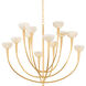 Maywood 12 Light 45.25 inch Vintage Gold Leaf Chandelier Ceiling Light