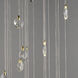 Pebble LED 36 inch Black and Polished Gold Multi-Tier Chandelier Ceiling Light in Clear Crystal