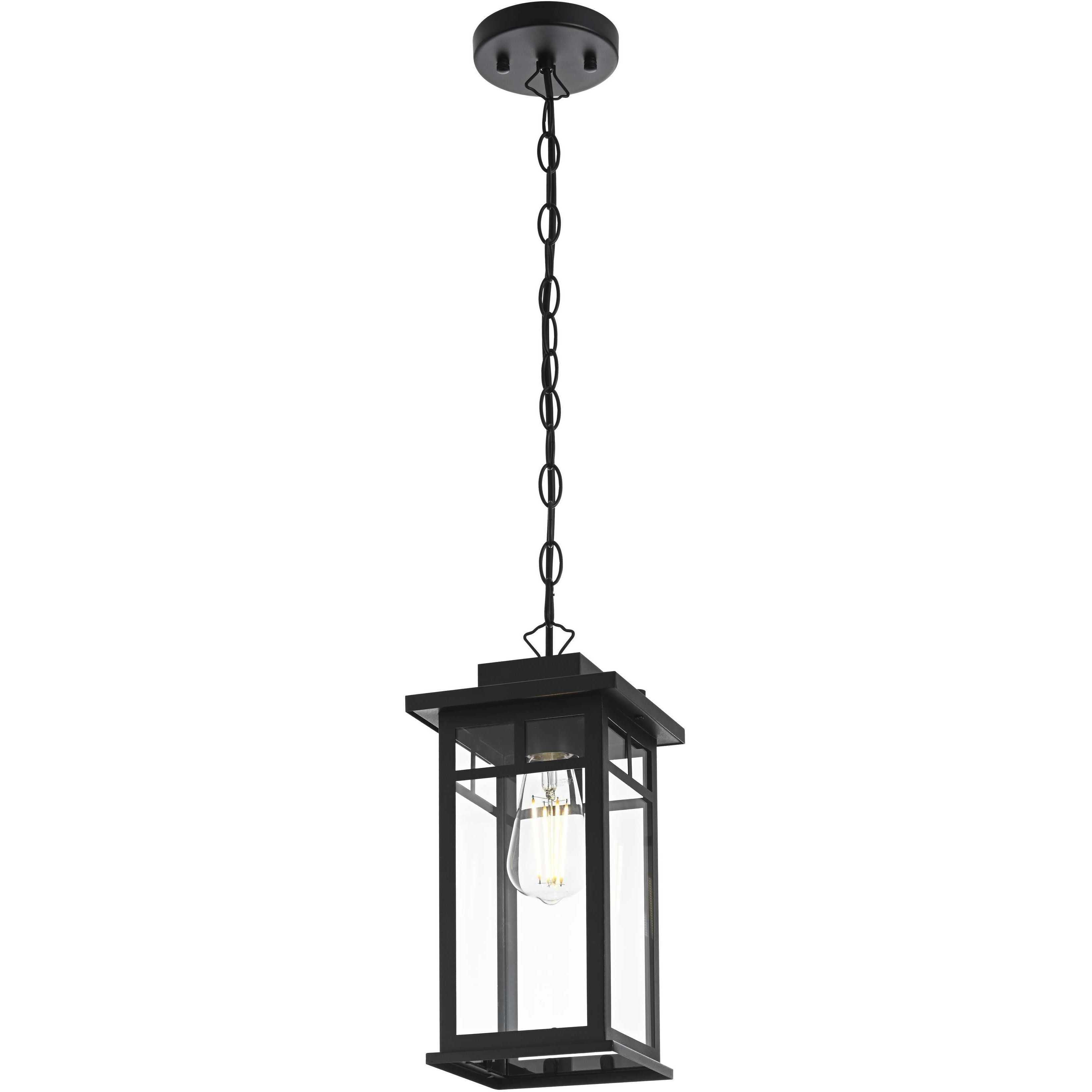 Mercer 1 Light 6.5 inch Black Outdoor Pendant