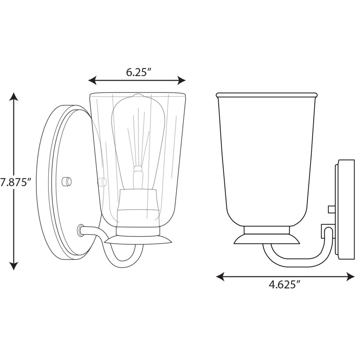 Durrell 1 Light 4.63 inch Matte Black Bath Vanity Wall Light