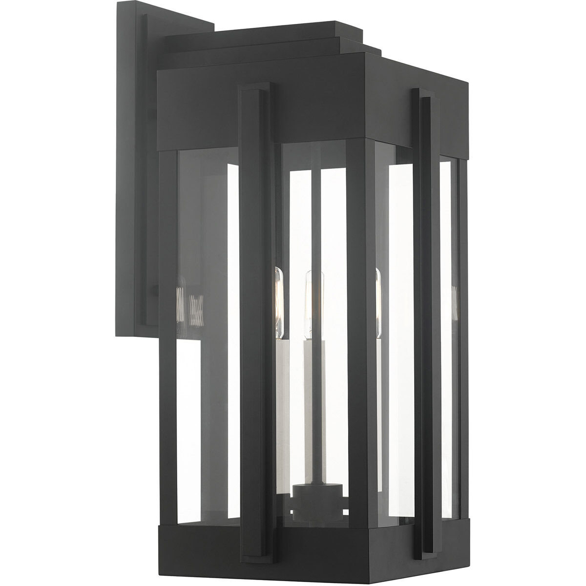 Lexington 3 Light 23 inch Black Outdoor Wall Lantern