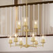 Replay 9 Light 25 inch Brushed Gold Chandelier Ceiling Light