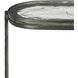 Acea 22.5 X 21 inch Graphite and Clear Side Table