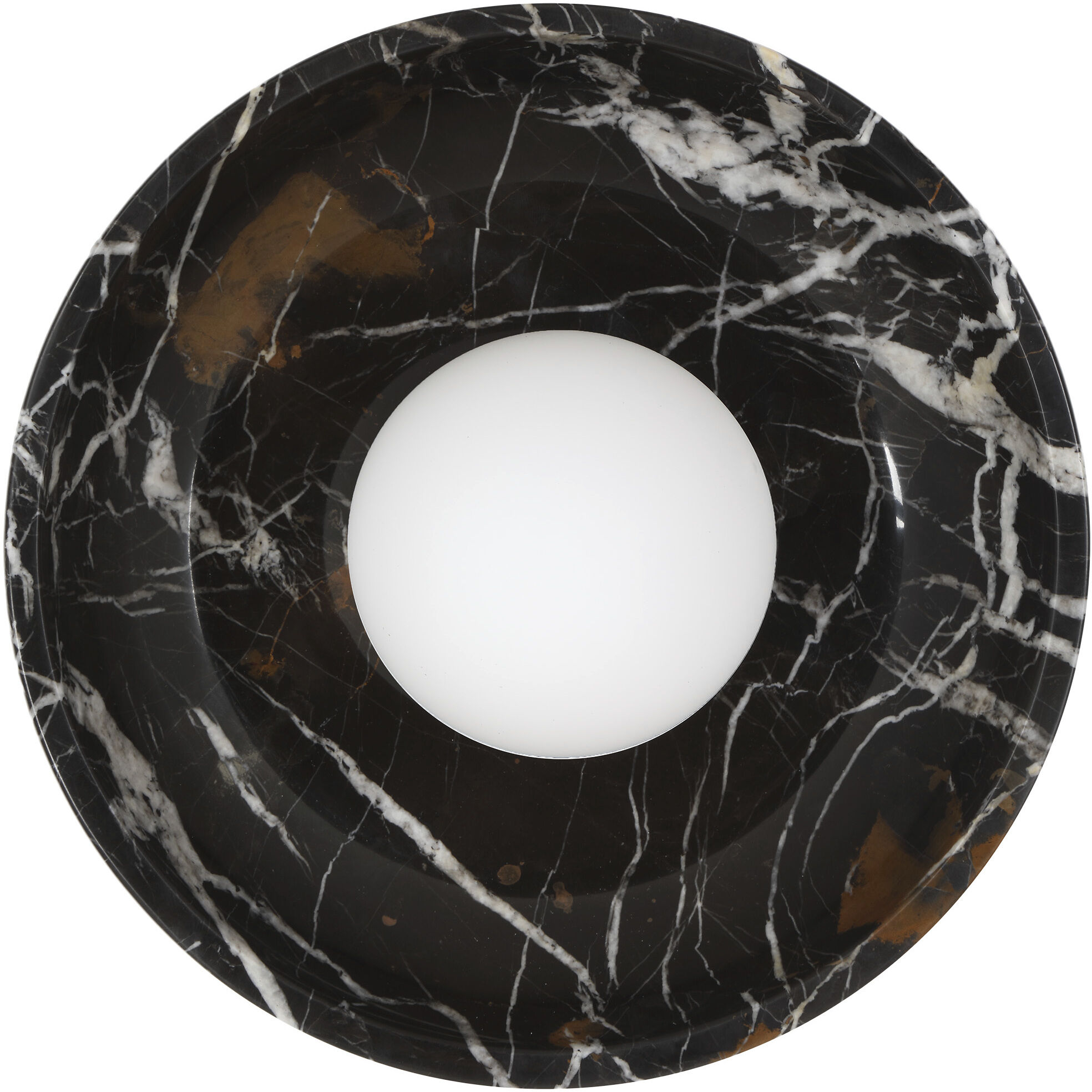 Myrtos 1 Light 10 inch Black Marble Sconce Wall Light