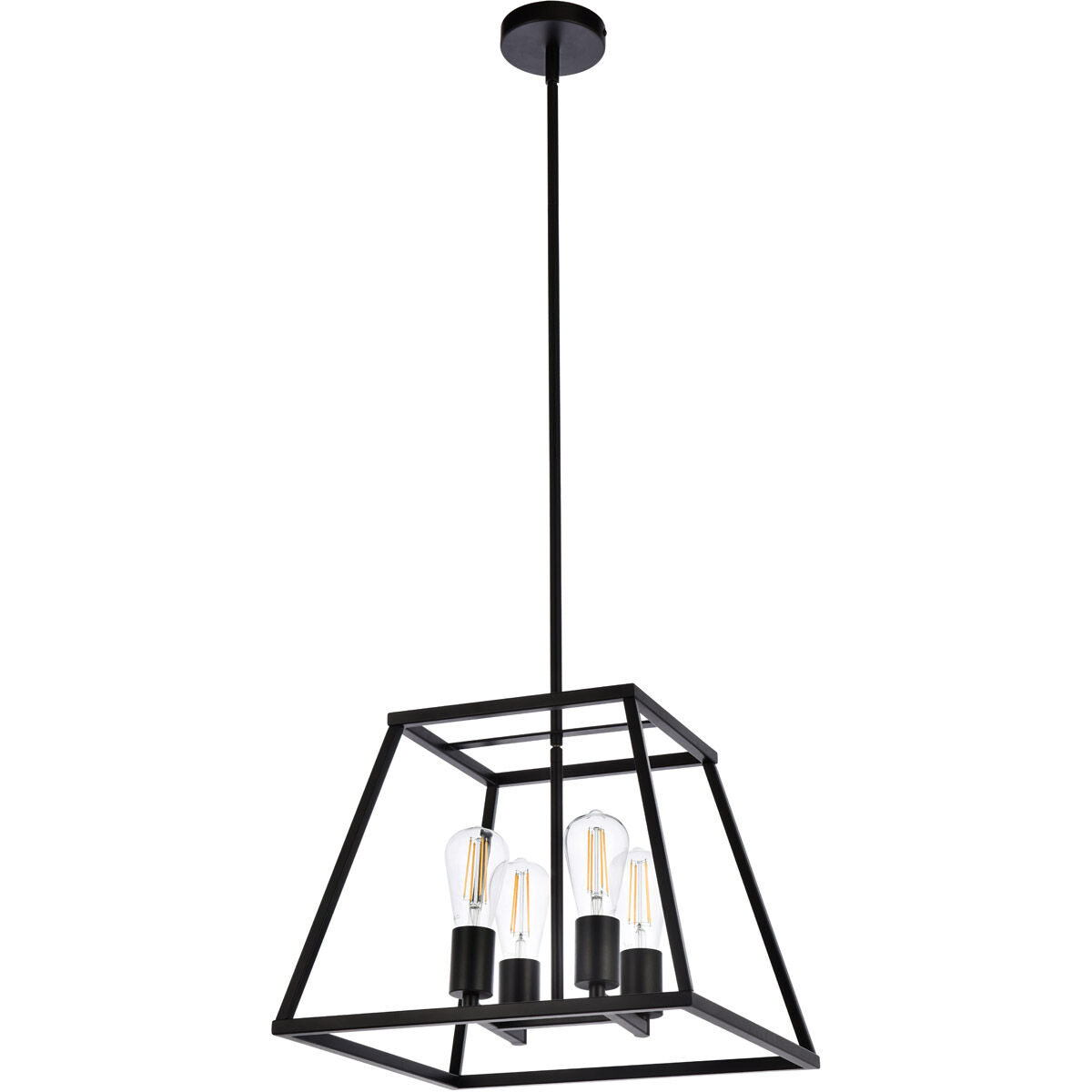 Declan 4 Light 16 inch Black Pendant Ceiling Light