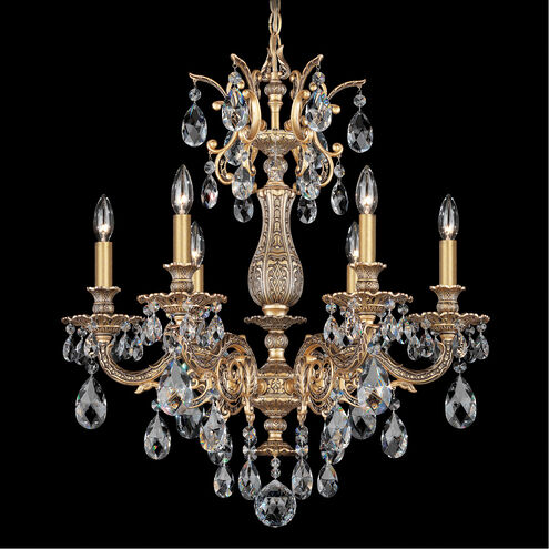 Milano 6 Light Florentine Bronze Chandelier Ceiling Light in Heritage, Florentine Bronze Cast