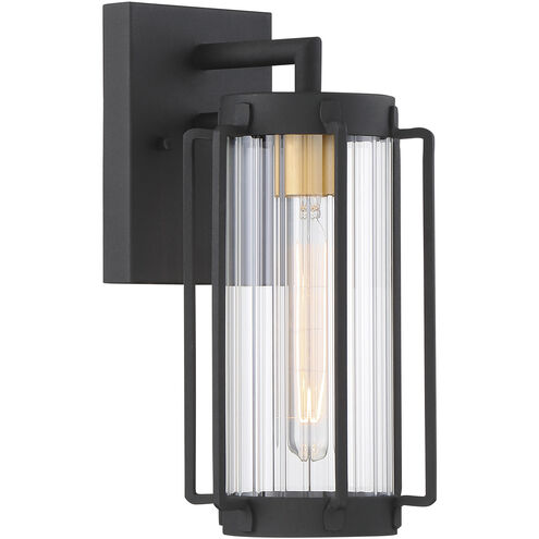 Avonlea 1 Light 13 inch Coal/Gold Outdoor Wall Light, Great Outdoors