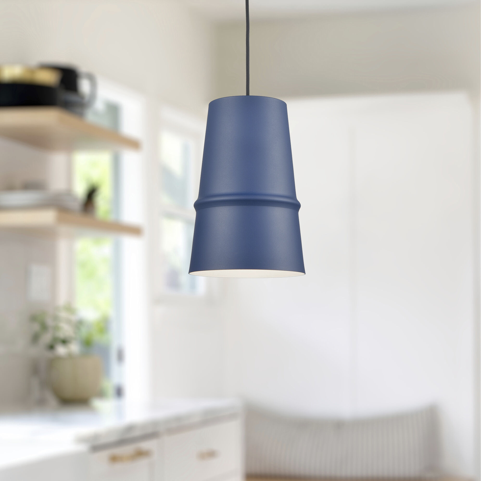 Castor Pendant Ceiling Light in Indigo Blue