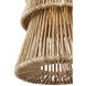 Chapman & Myers Antigua LED 11 inch Polished Nickel and Natural Abaca Pendant Ceiling Light