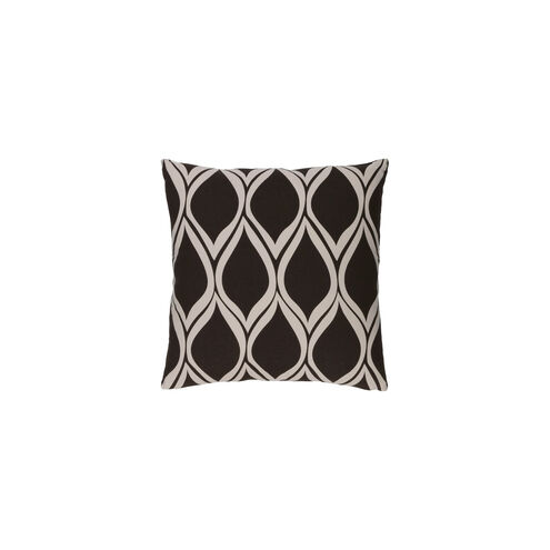 Somerset 22 X 22 inch Black and Ivory Throw Pillow