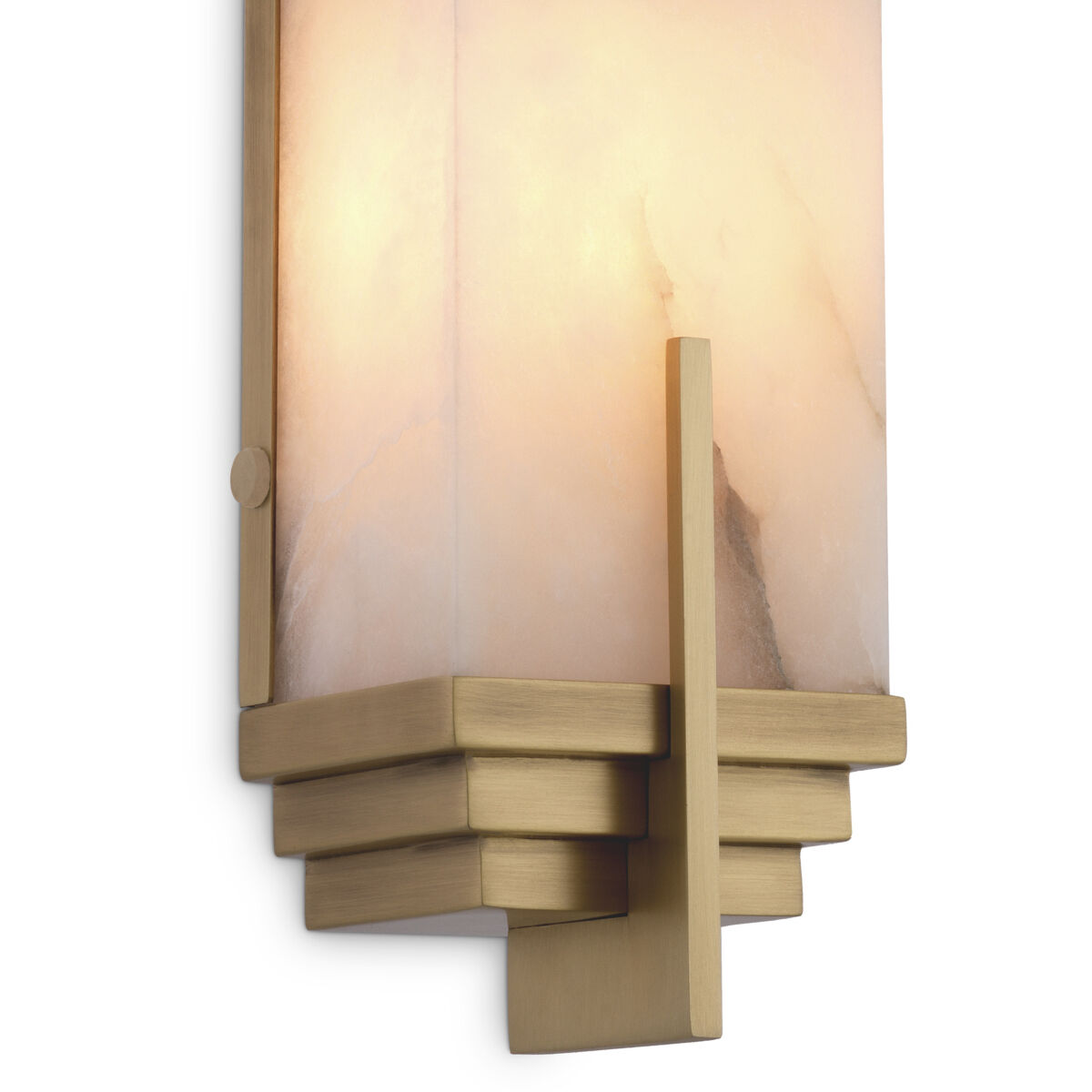 Harman Wall Lamp Wall Light in Antique Brass with Alabaster