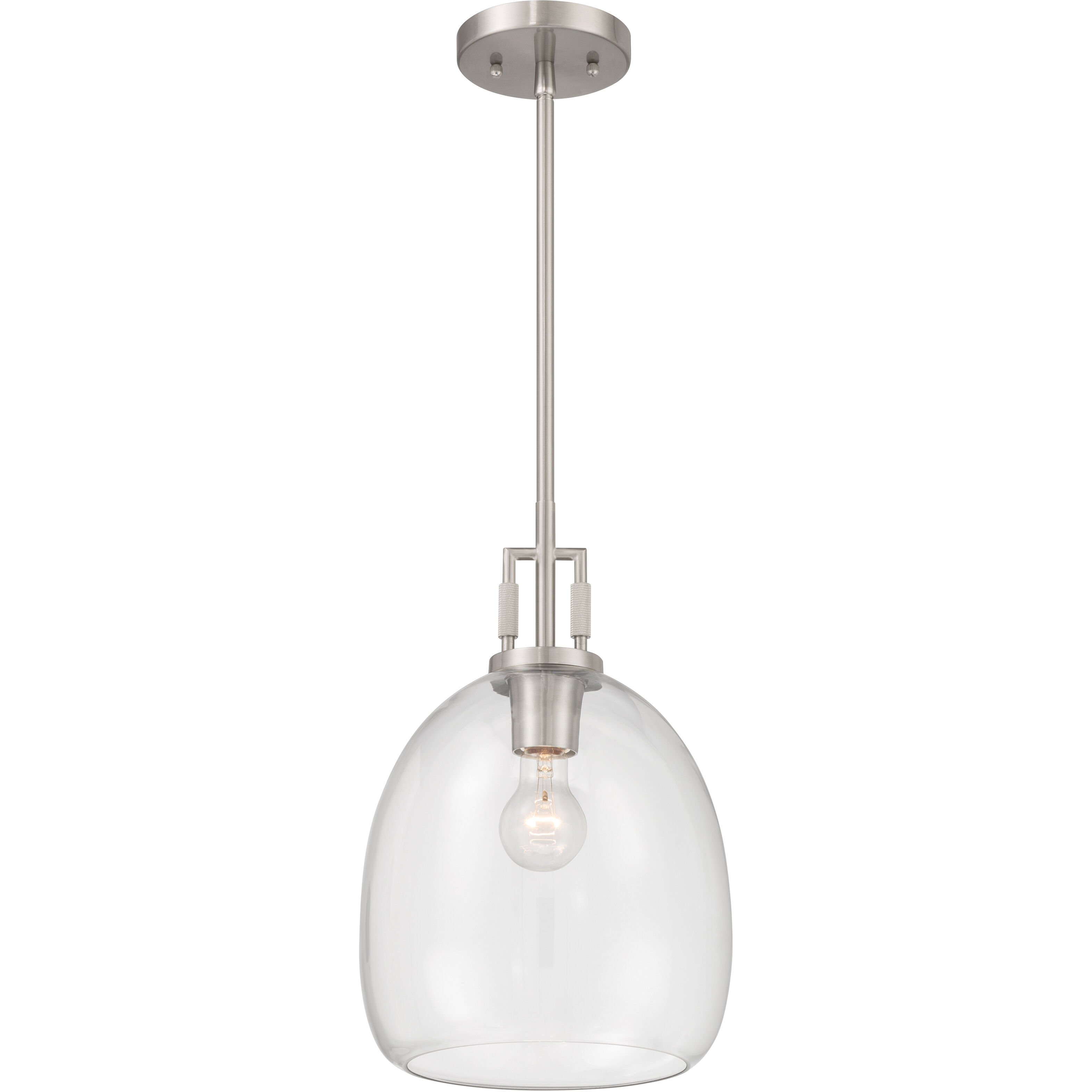 Orbis 1 Light 10 inch Brushed Nickel Mini Pendant Ceiling Light