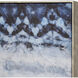 Shibori Blue with White and Antique Gold Framed Wall Art