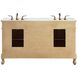 Danville 60 X 21 X 36 inch Antique Beige Vanity Sink Set