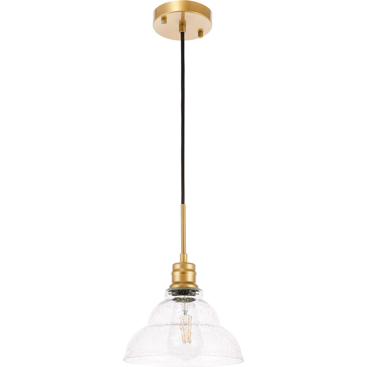 Gil 1 Light 8.5 inch Brass Pendant Ceiling Light