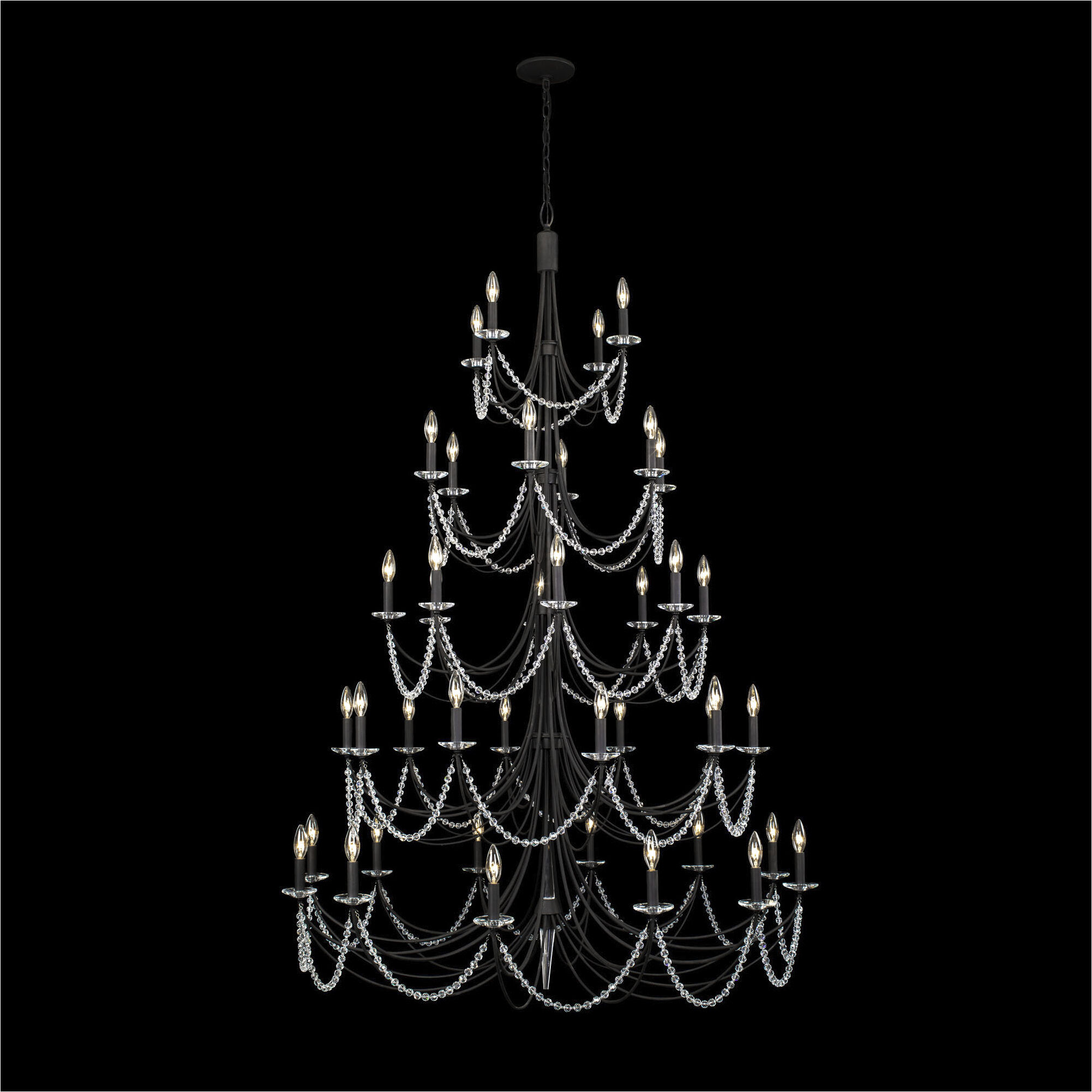Brentwood 40 Light 48 inch Carbon Chandelier Ceiling Light