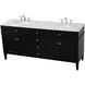 Park Avenue 72 X 22 X 35 inch Black Vanity Sink Set