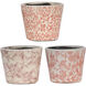 Terracotta Crackled Red Planter