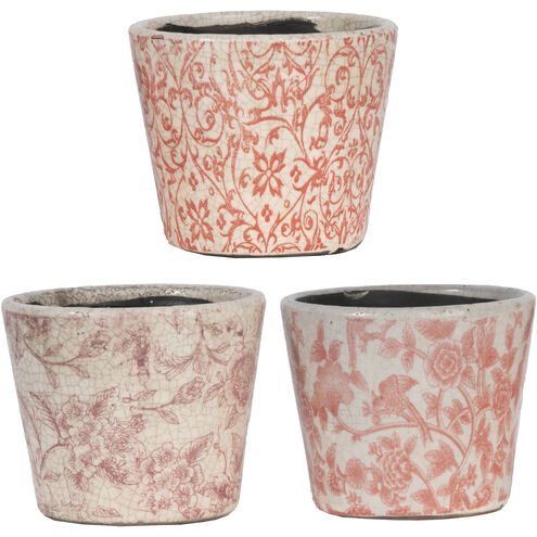 Terracotta Crackled Red Planter