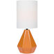 Mason 17 inch 60.00 watt Orange Table Lamp Portable Light in Orange Ceramic
