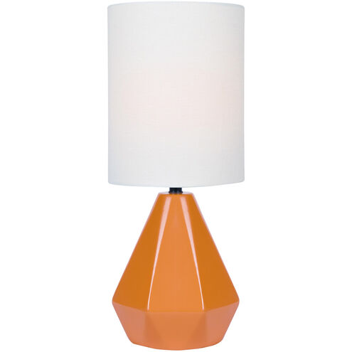 Mason 17 inch 60.00 watt Orange Table Lamp Portable Light in Orange Ceramic
