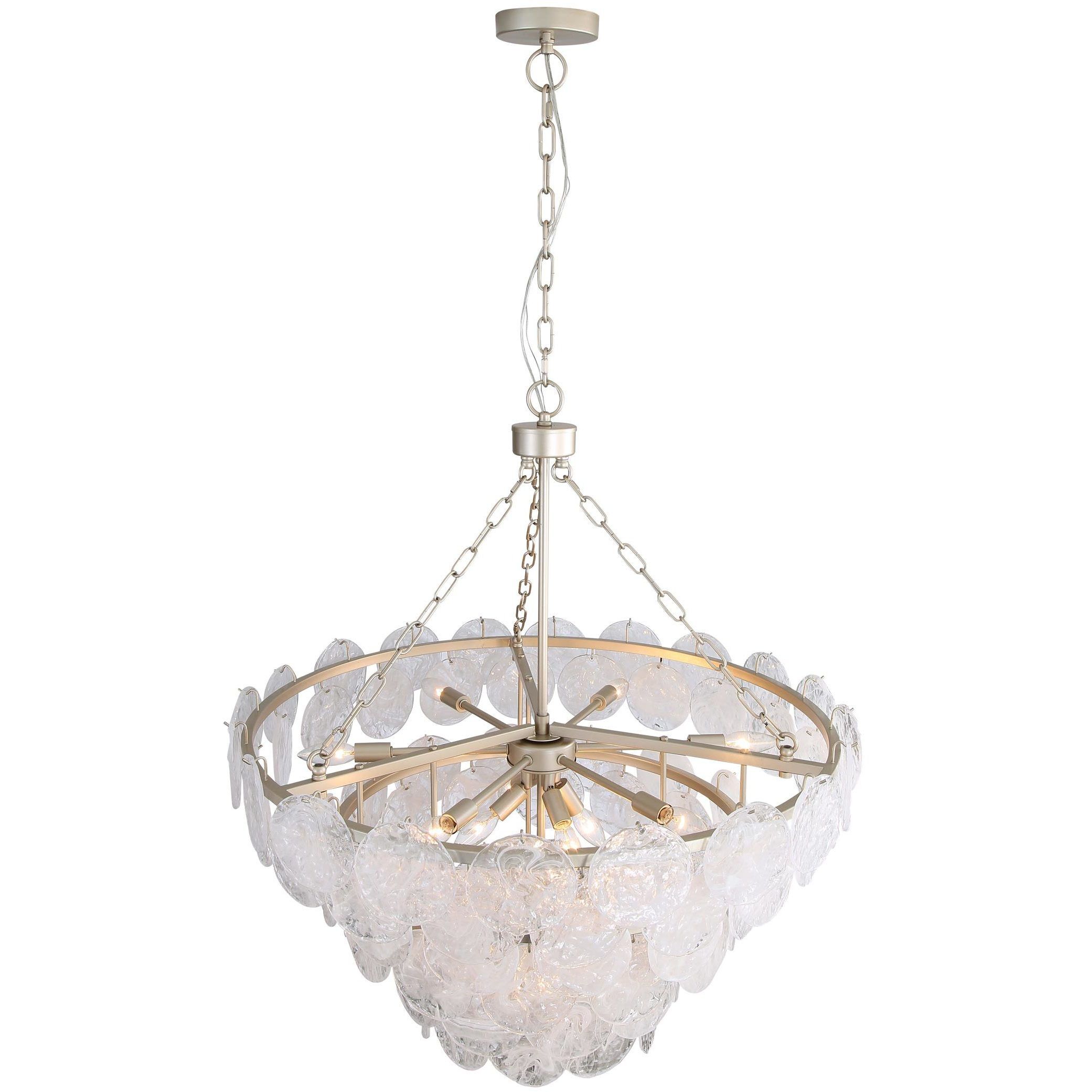 Yep Cascada Pendant Ceiling Light in Cirrus Cloud Glass, 3 Tier