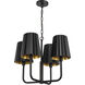 Alora Mood Plisse 4 Light 22.5 inch Matte Black Chandelier Ceiling Light