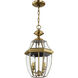 Monterey 2 Light 10.5 inch Antique Brass Medium Outdoor Pendant Lantern