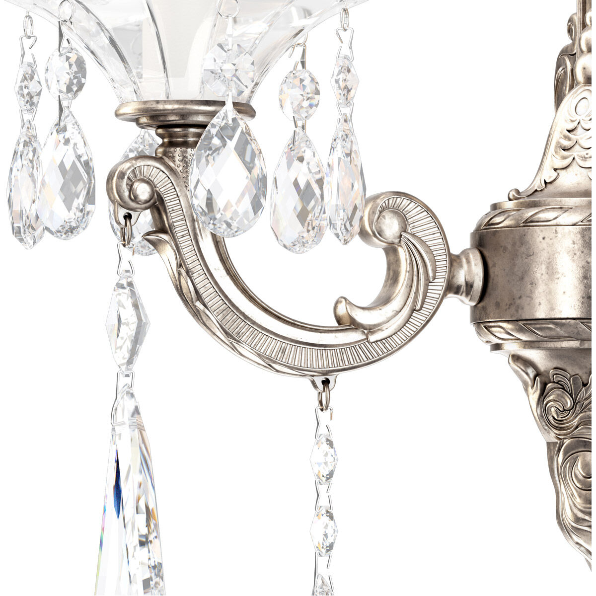 La Scala 1 Light 8 inch Antique Silver Wall Sconce Wall Light in Antique Silver Cast