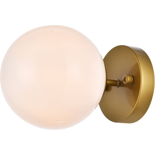 Mimi 1 Light 6 inch Brass Bath Sconce Wall Light, can be Ceiling Mounted