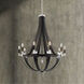 Crystal Empire 10 Light Grizzly Black Chandelier Ceiling Light in Radiance