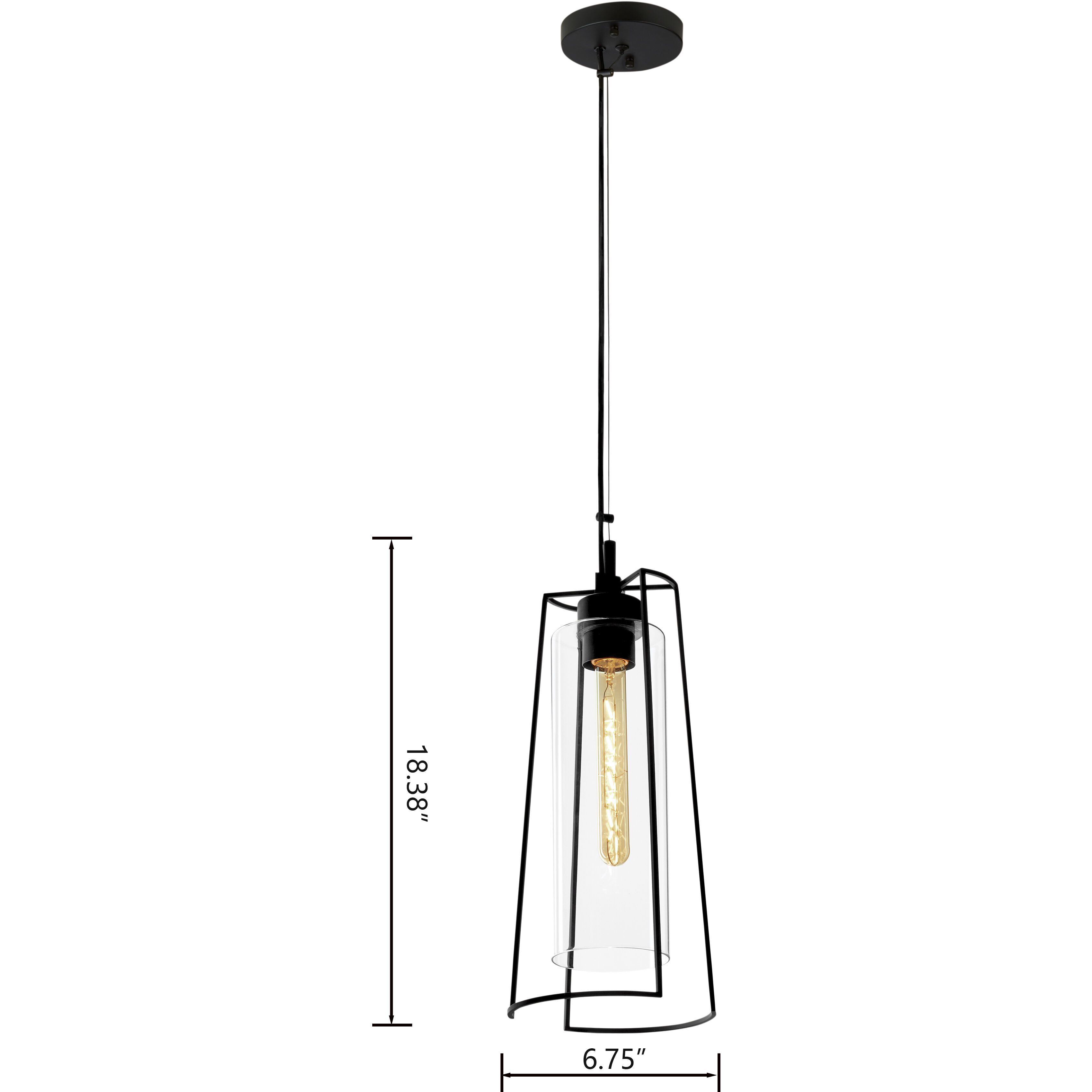 Cere 1 Light 6.75 inch Matte Black Outdoor Pendant