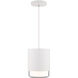 Cloak LED 6.75 inch White Pendant Ceiling Light in 4000K, dweLED