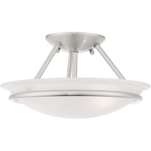 Newburgh 2 Light 12 inch Brushed Nickel Semi-Flush Mount Ceiling Light