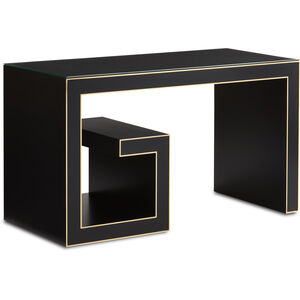 Artemis 50 inch Caviar Black/Gold Desk