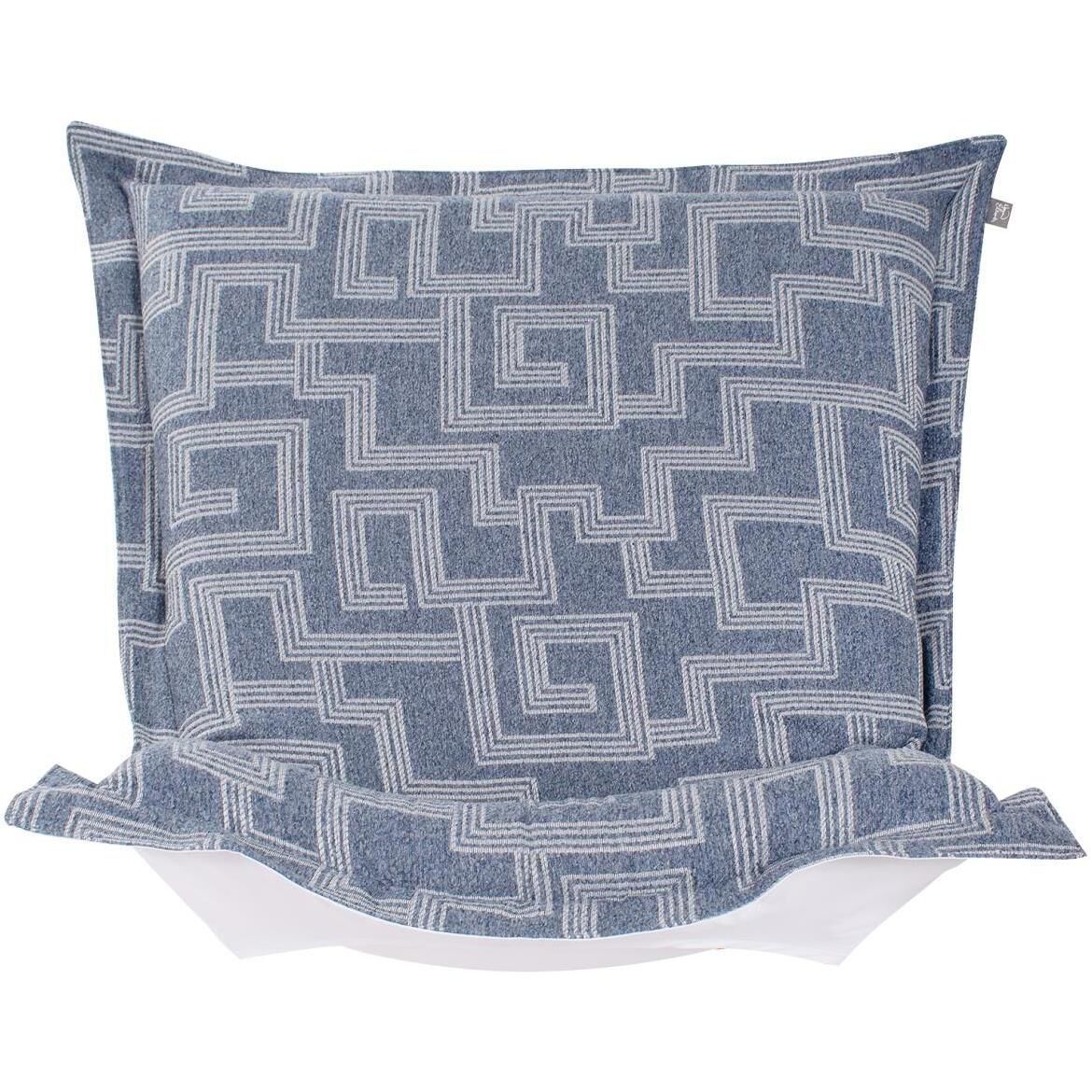 Syros Denim Outdoor Puff Chair Cover & Cushion