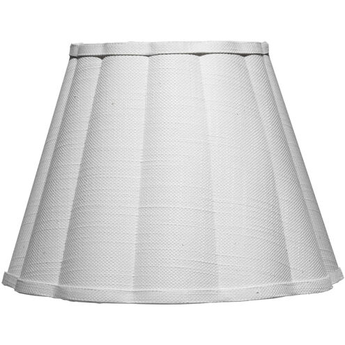 Scalloped Wall Sconce Wall Light in White Linen