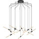 Ballet LED 27.25 inch Satin Black Chandelier Ceiling Light