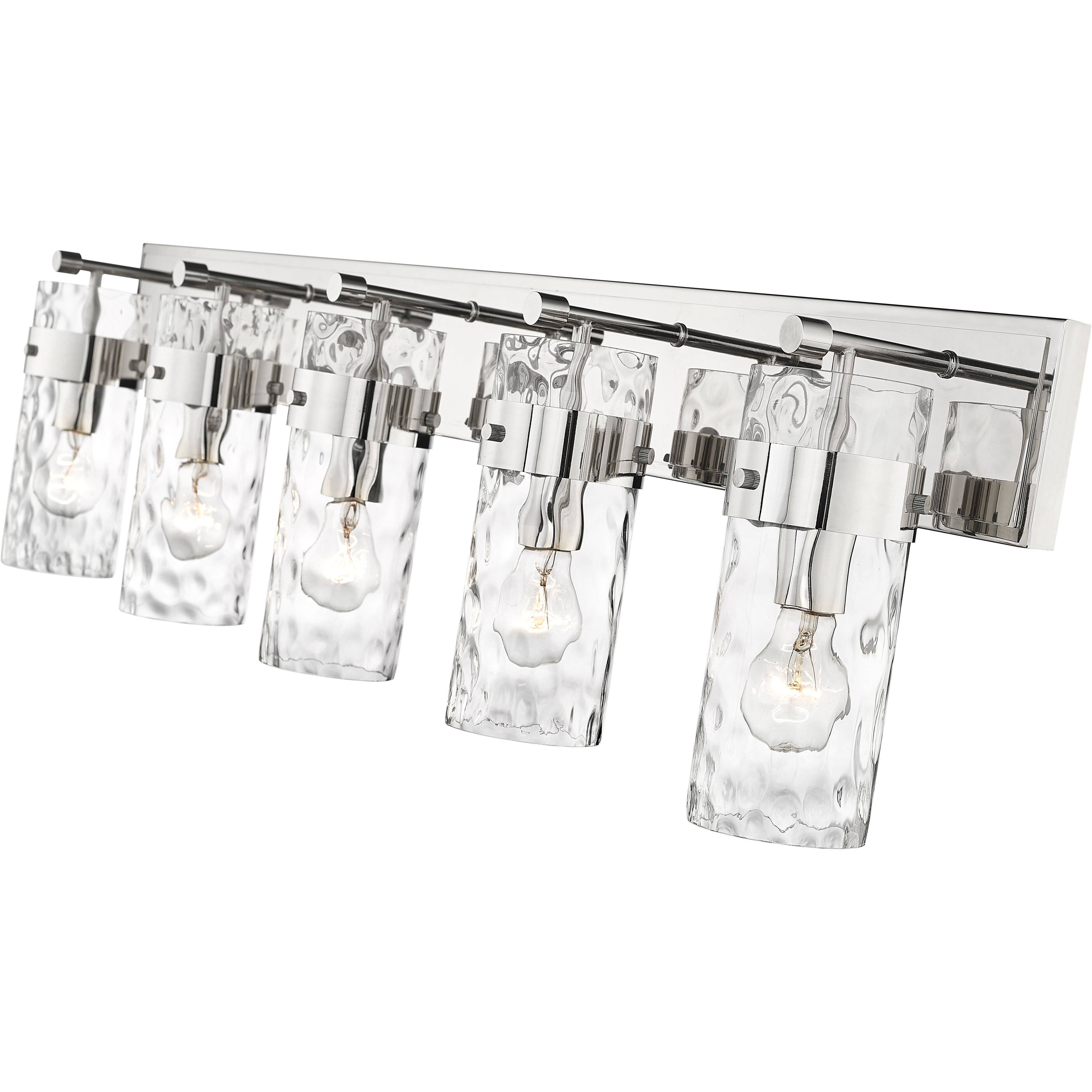 Fontaine 5 Light 44 inch Polished Nickel Vanity Wall Light