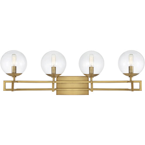 Crosby 4 Light 33 inch Warm Brass Vanity Light Wall Light, Essentials