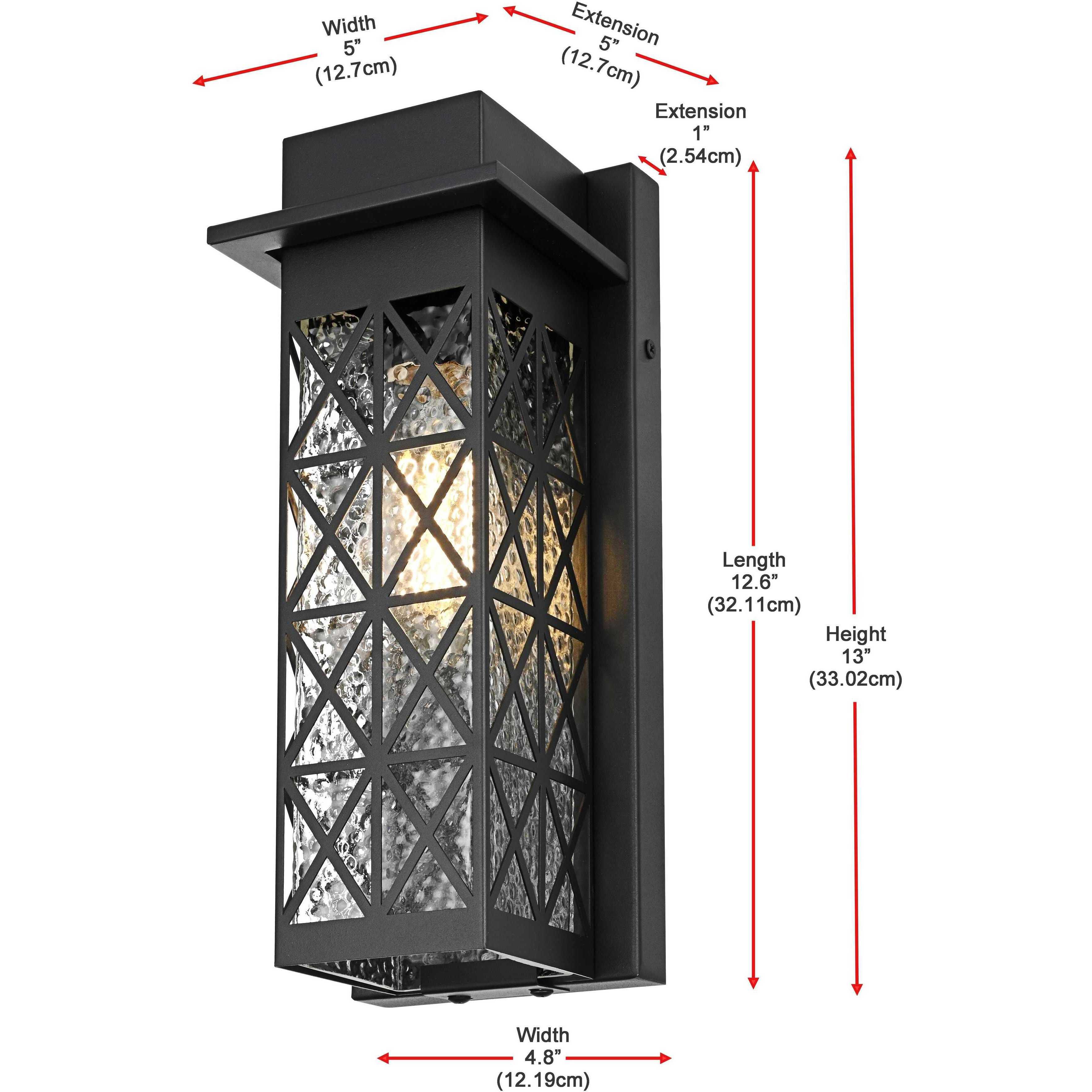Wildey 1 Light 13 inch Black Outdoor Wall Sconce