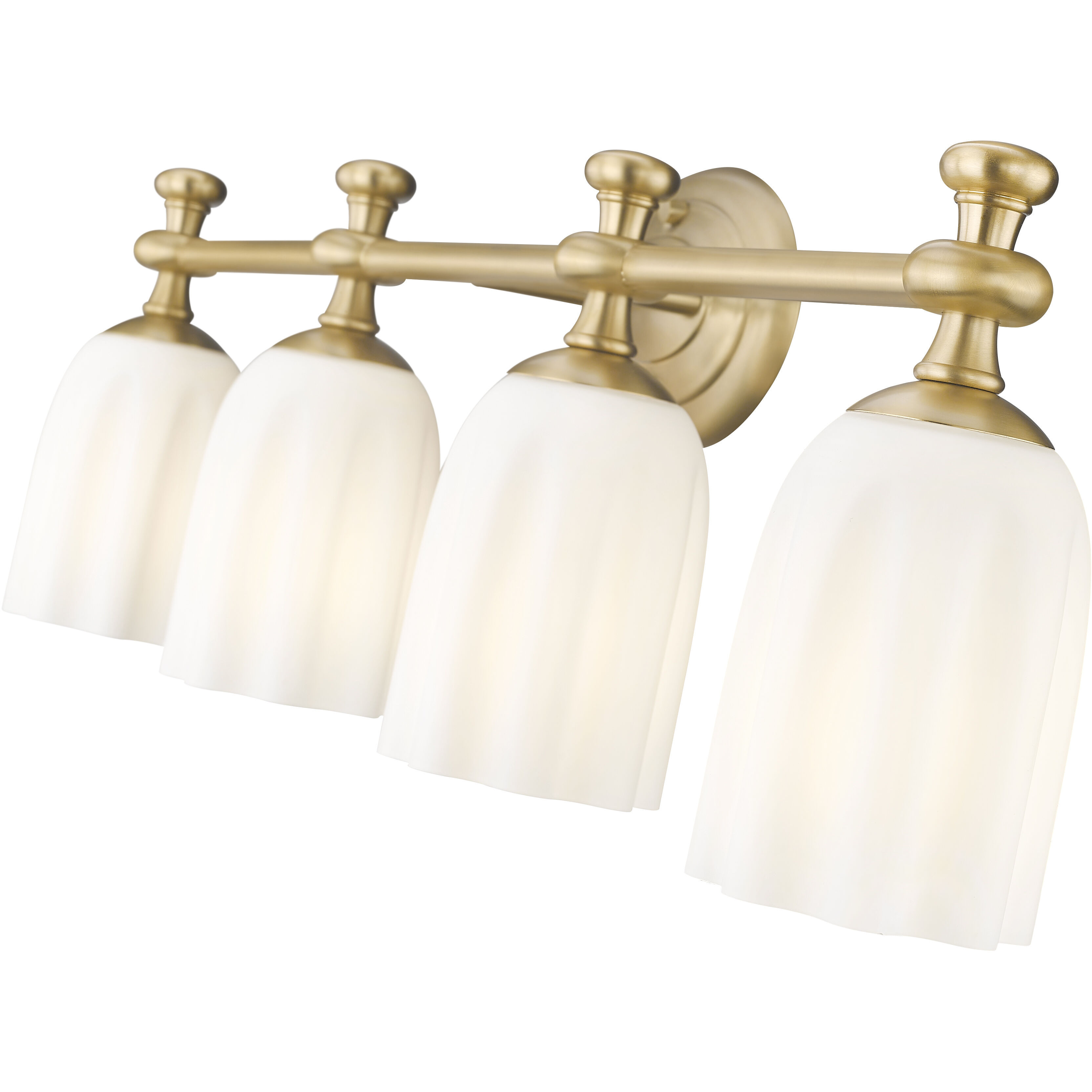 Orion 4 Light 31.25 inch Modern Gold Bath Vanity Light Wall Light