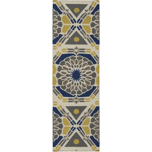 Frontier 96 X 30 inch Navy, Olive, Charcoal Rug