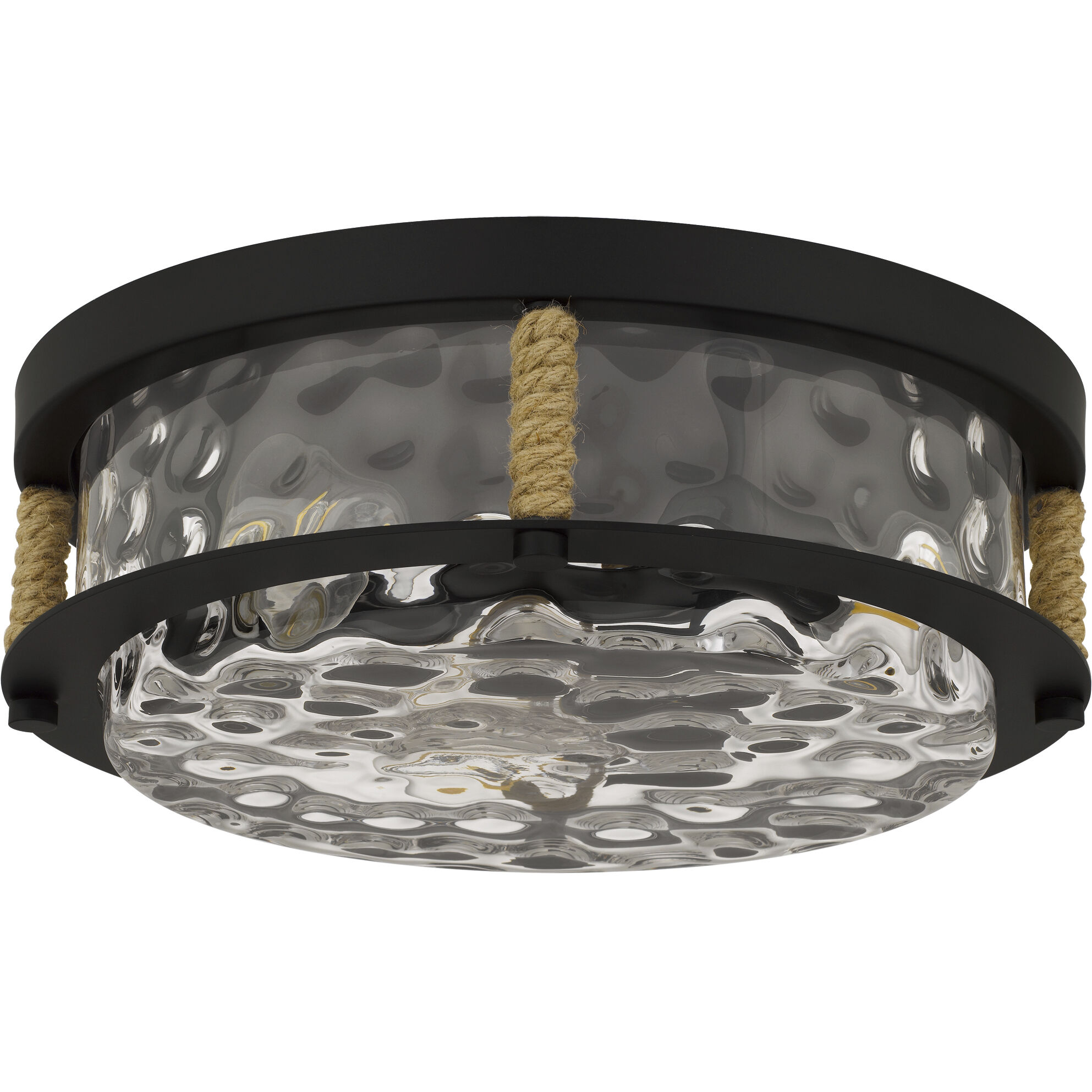 Baltic 3 Light 15.75 inch Matte Black Flush Mount Ceiling Light