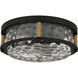 Baltic 3 Light 15.75 inch Matte Black Flush Mount Ceiling Light