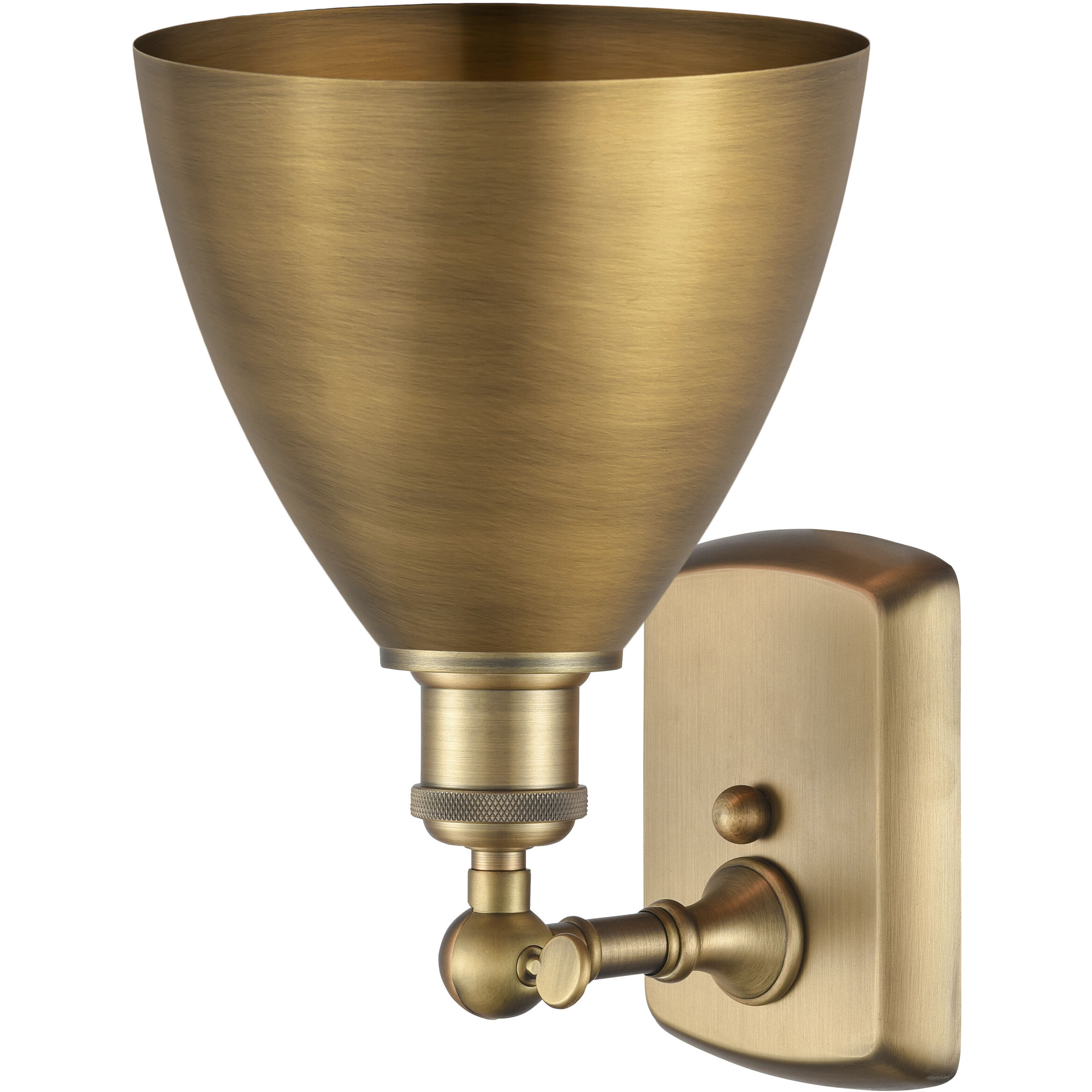 Ballston Dome 1 Light 8 inch Brushed Brass Sconce Wall Light
