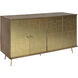 Sender 72 X 16 inch Gold with Brown Credenza